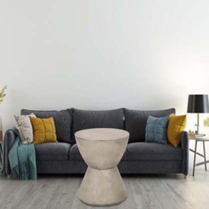 Nordic Cylinder Magnesium Oxide End Table