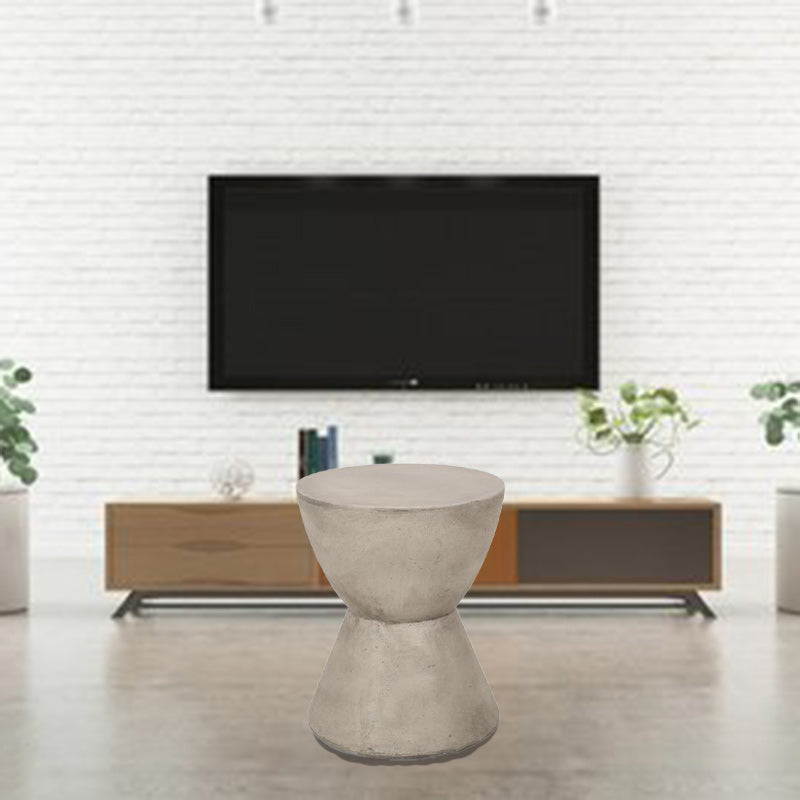 Nordic Cylinder Magnesium Oxide End Table