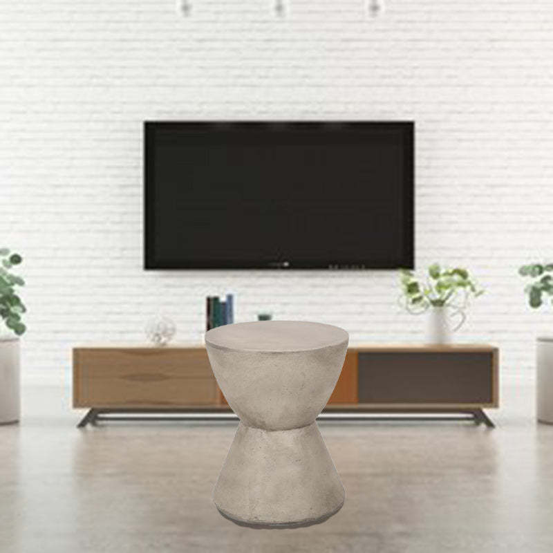 Nordic Cylinder Magnesium Oxide End Table