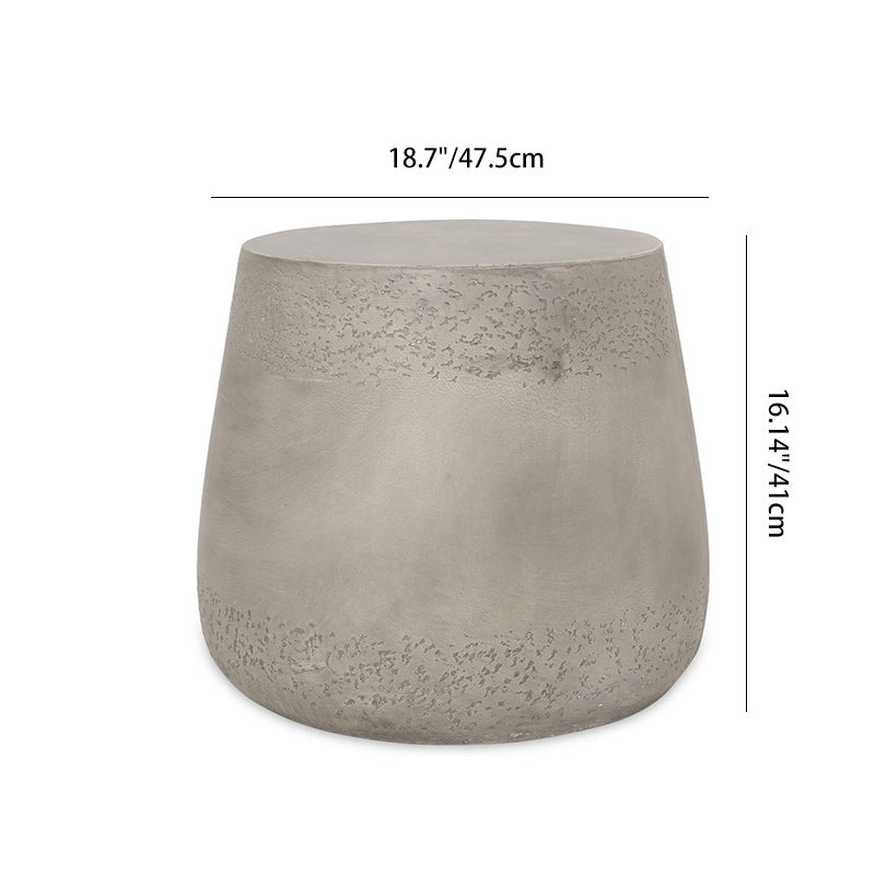 Scandinavian Cylinder Magnesium Oxide End Table
