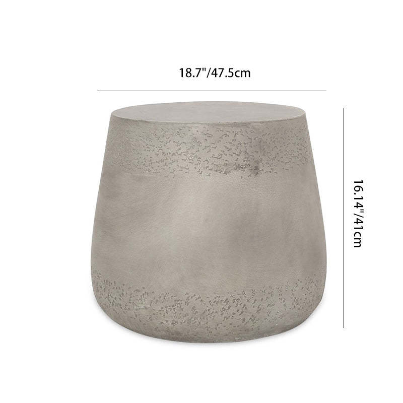 Scandinavian Cylinder Magnesium Oxide End Table