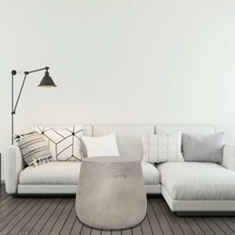 Scandinavian Cylinder Magnesium Oxide End Table