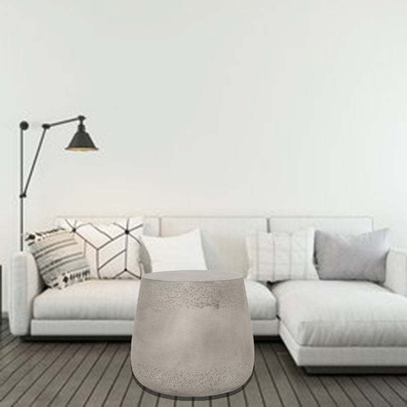 Scandinavian Cylinder Magnesium Oxide End Table