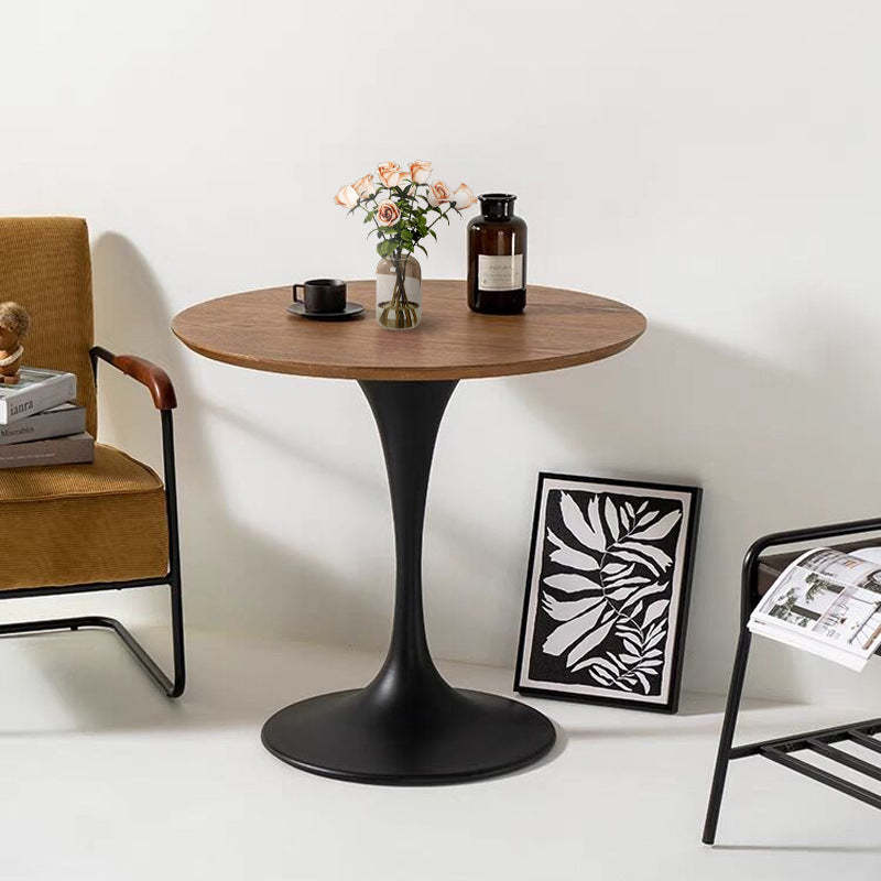 Nordic Iron Wood End Table — White