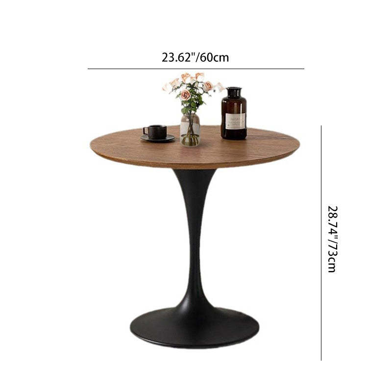 Nordic Iron Wood End Table — Black