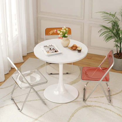 Nordic Iron Wood End Table — Black