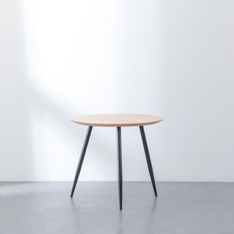 Nordic Round Iron Wood Coffee Table