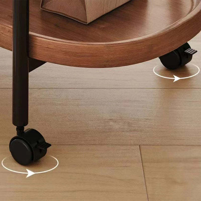 Nordic Rectangular Iron Wood 2-Tier End Table