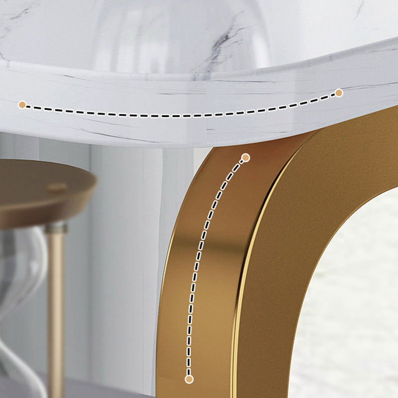 Nordic Rectangular Iron Wood 3-Tier End Table