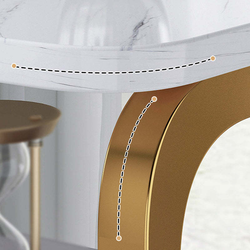 Nordic Rectangular Iron Wood 3-Tier End Table
