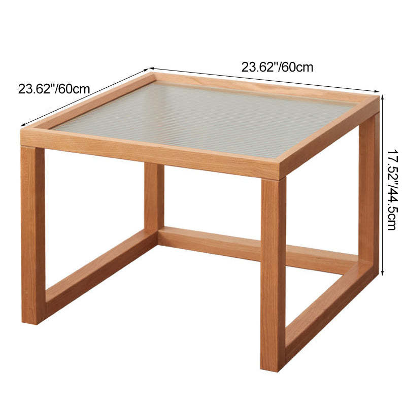 Nordic Wood Glass Coffee Table
