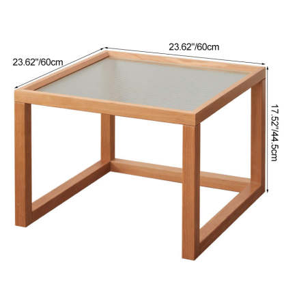 Nordic Wood Glass Coffee Table