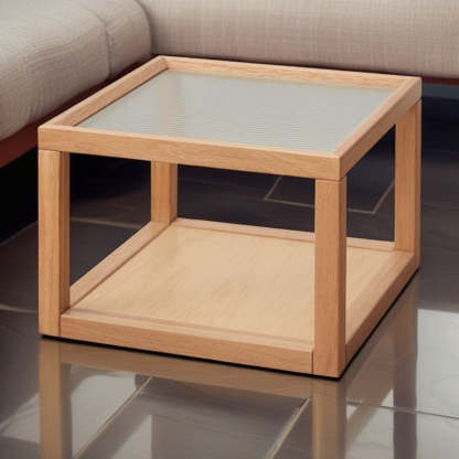 Nordic Wood Glass Coffee Table