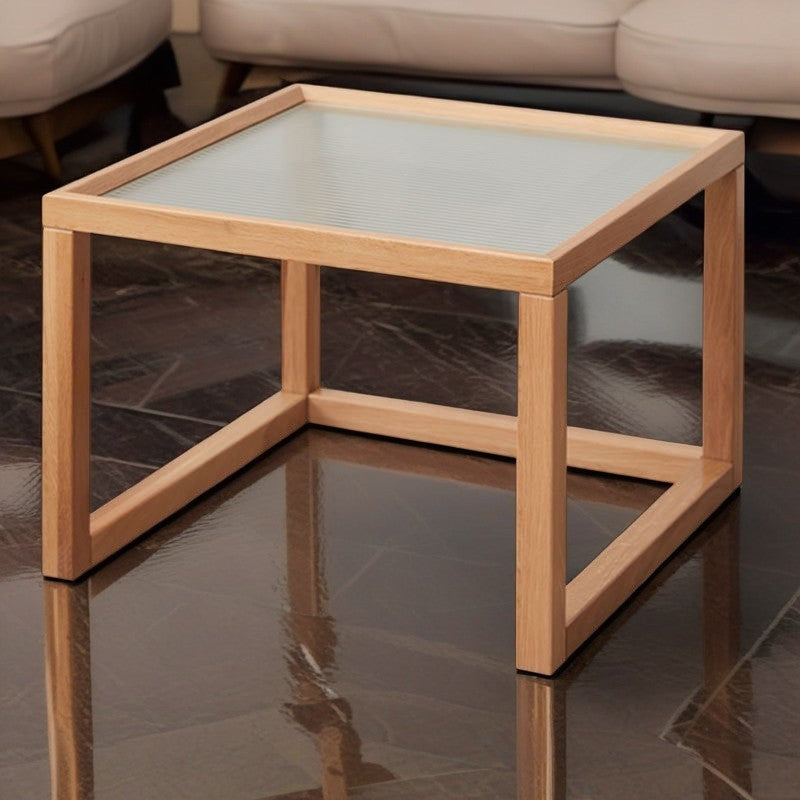 Nordic Wood Glass Coffee Table