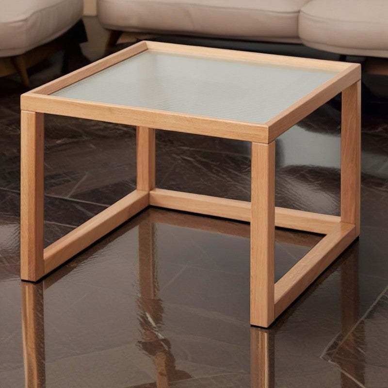 Nordic Wood Glass Coffee Table