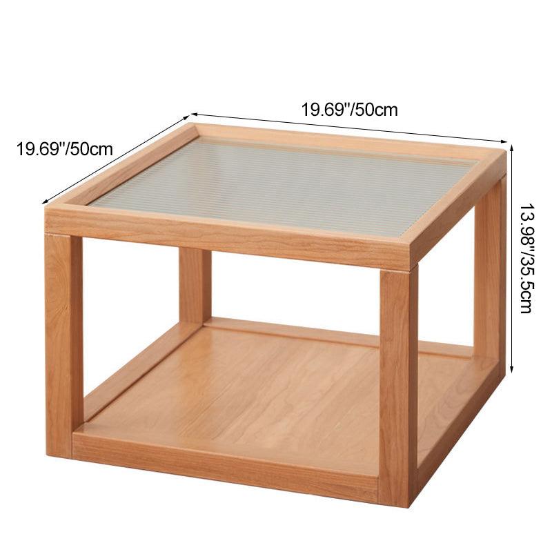 Nordic Wood Glass Coffee Table