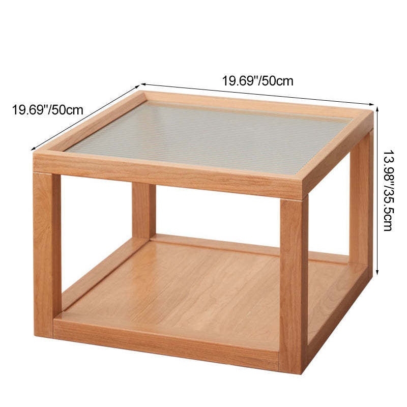 Nordic Wood Glass Coffee Table