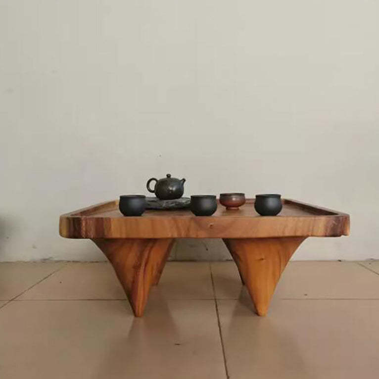 Japanese Round Wood Coffee Table — Round / Wood Color