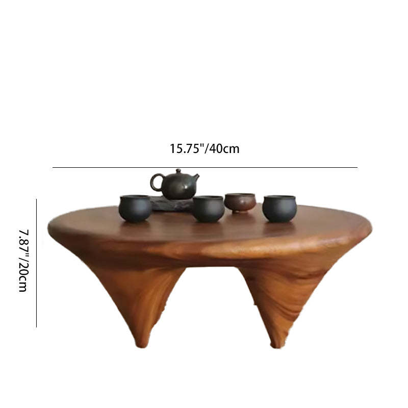 Japanese Round Wood Coffee Table