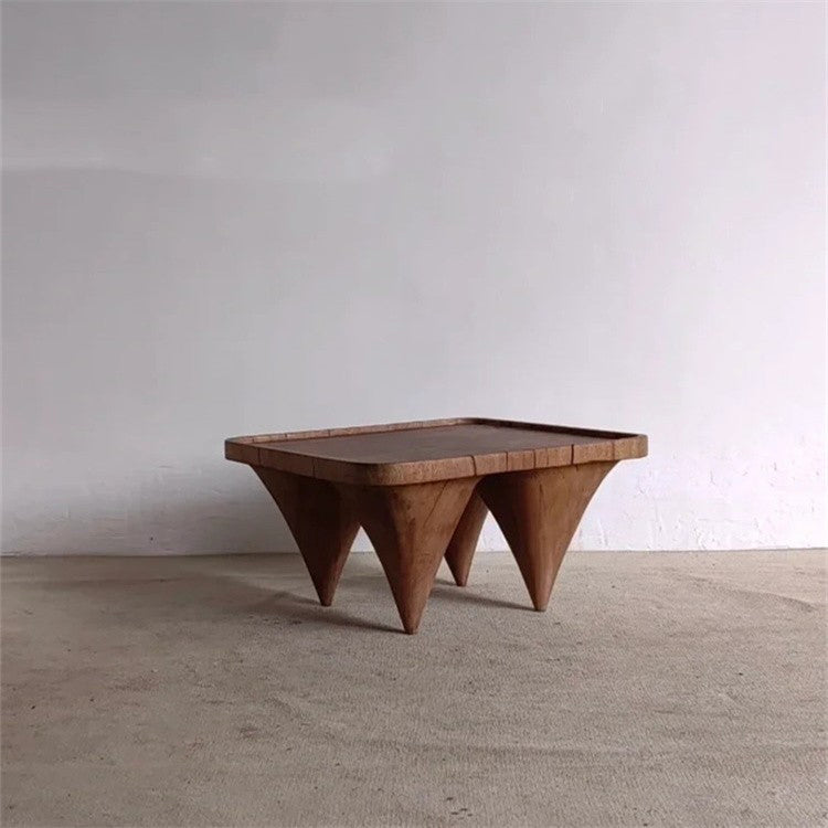 Japanese Round Wood Coffee Table
