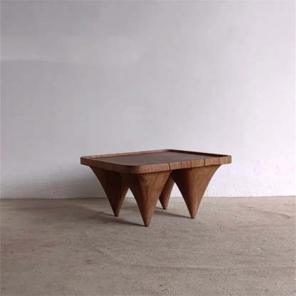 Japanese Round Wood Coffee Table