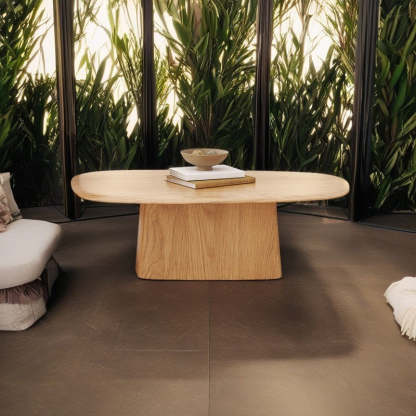 Japanese Rectangular Wood Coffee Table