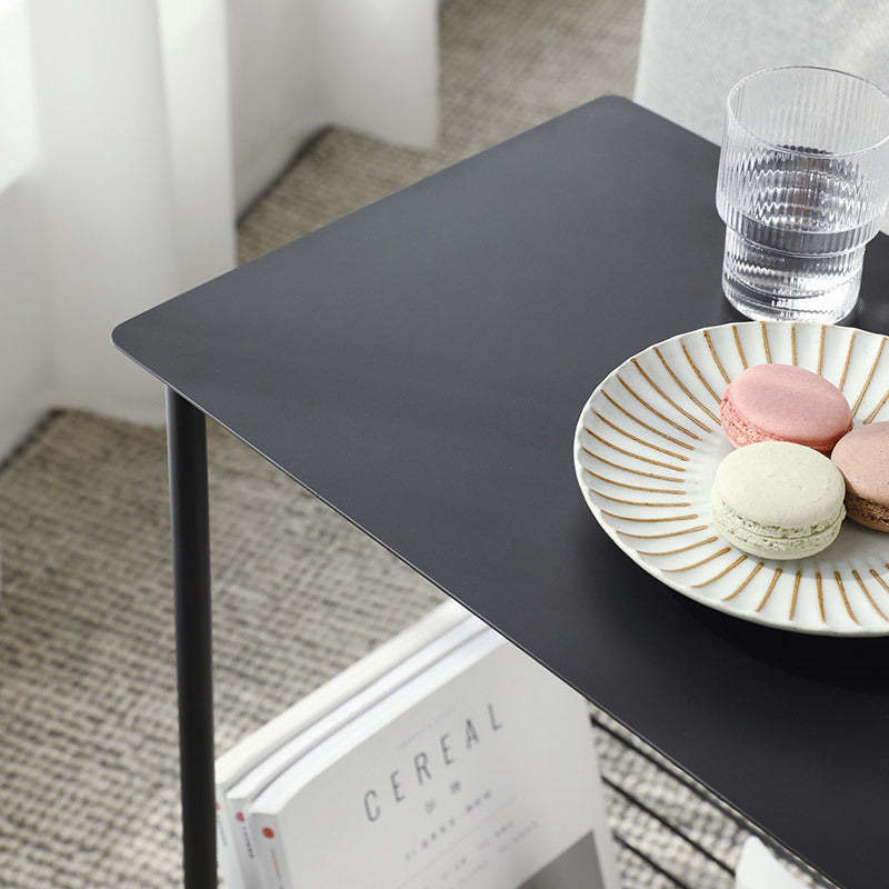Nordic Rectangular Iron 2-Tier End Table