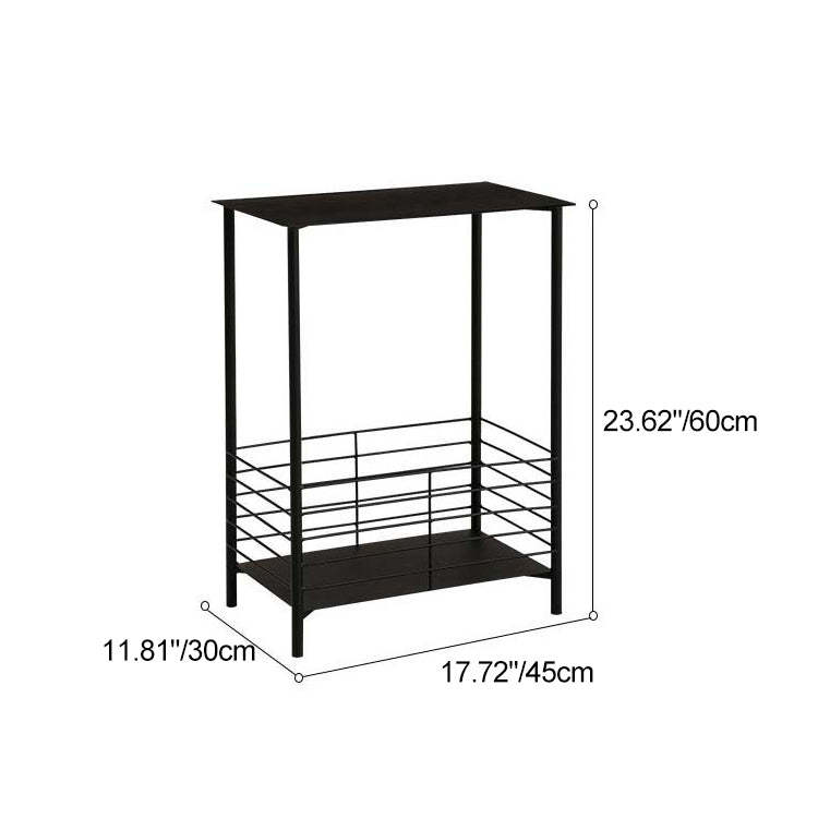 Nordic Rectangular Iron 2-Tier End Table