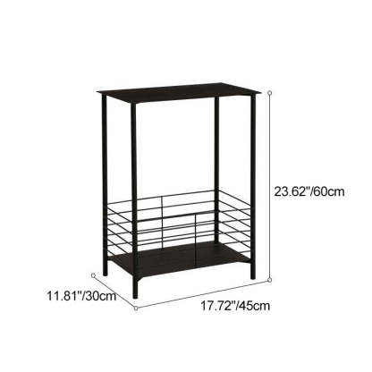 Nordic Rectangular Iron 2-Tier End Table