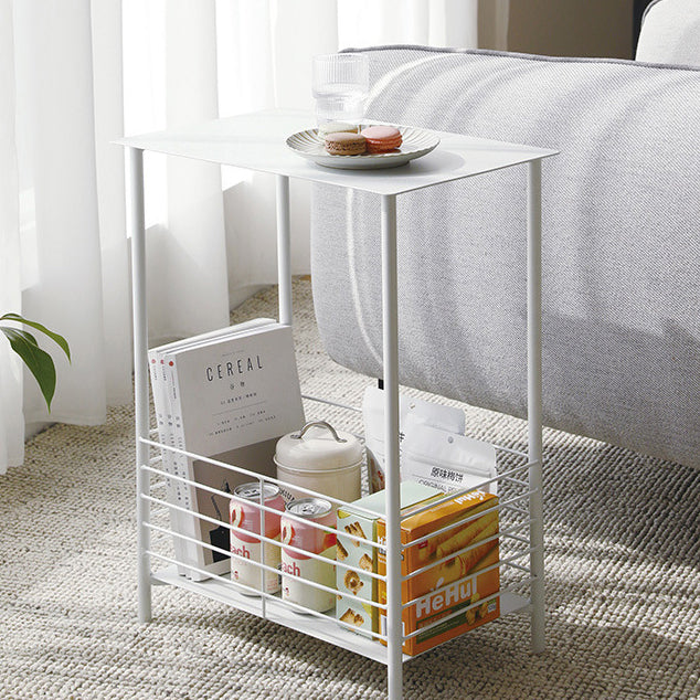Nordic Rectangular Iron 2-Tier End Table