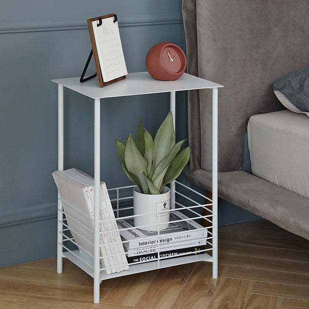 Nordic Rectangular Iron 2-Tier End Table