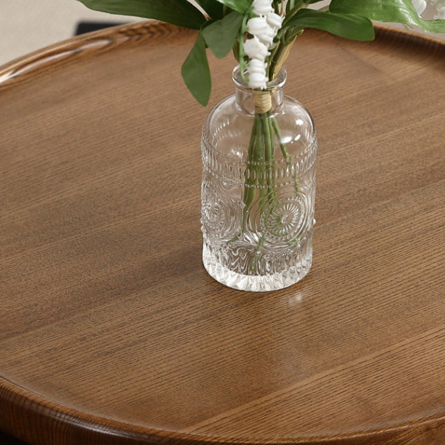 Japanese Round Wood Coffee Table