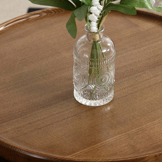 Japanese Round Wood Coffee Table