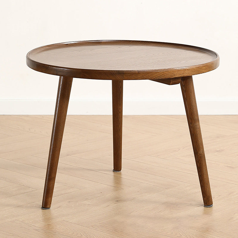 Japanese Round Wood Coffee Table - Wd