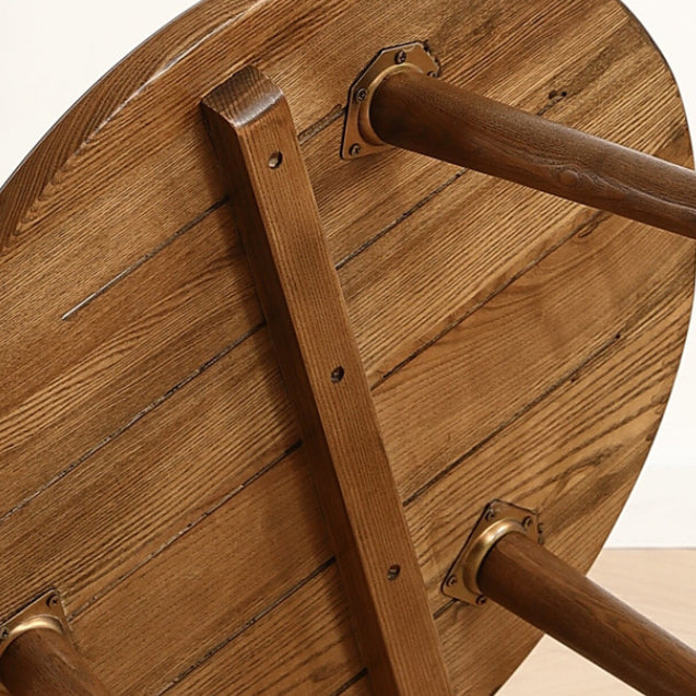 Japanese Round Wood Coffee Table