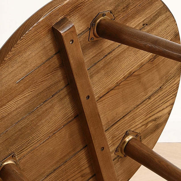 Japanese Round Wood Coffee Table