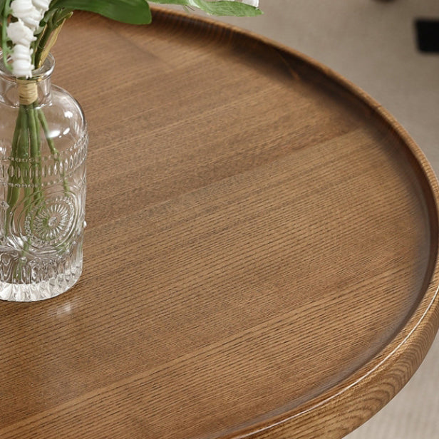 Japanese Round Wood Coffee Table