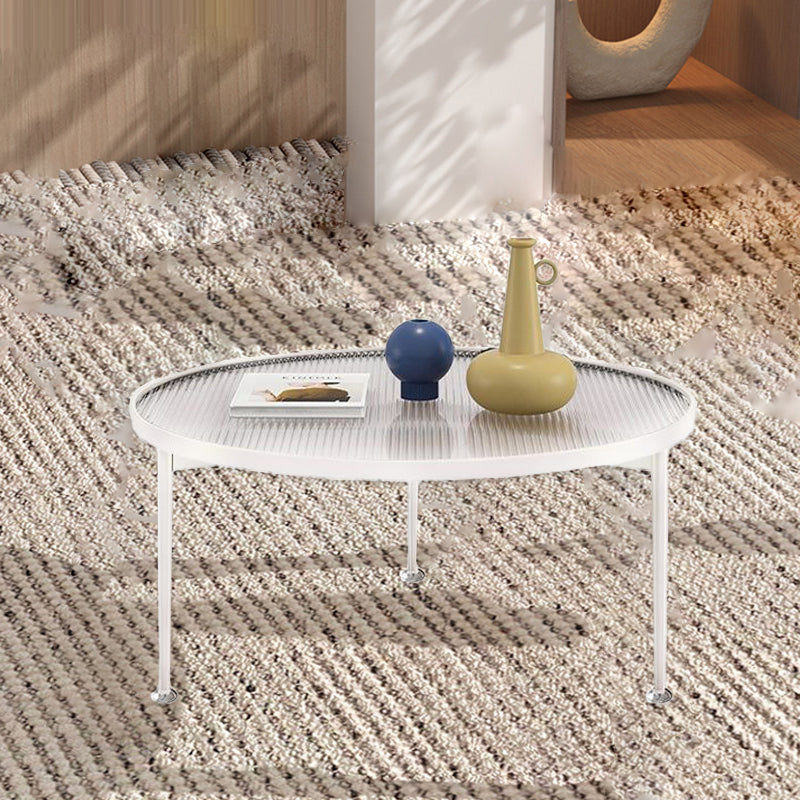 Nordic Round Iron Glass Coffee Table