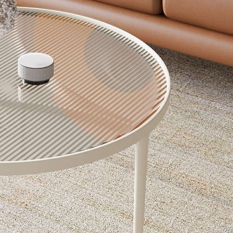 Nordic Round Iron Glass Coffee Table