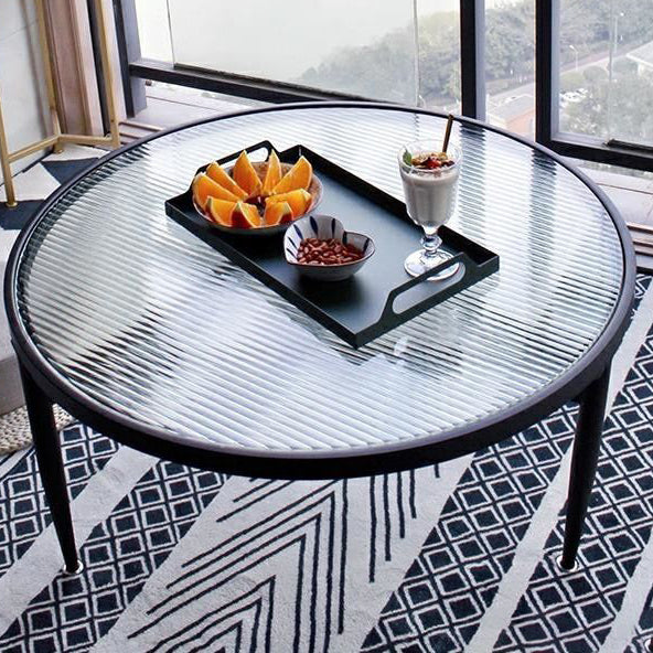 Nordic Round Iron Glass Coffee Table