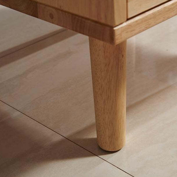 Nordic Wood Nightstand with Drawer