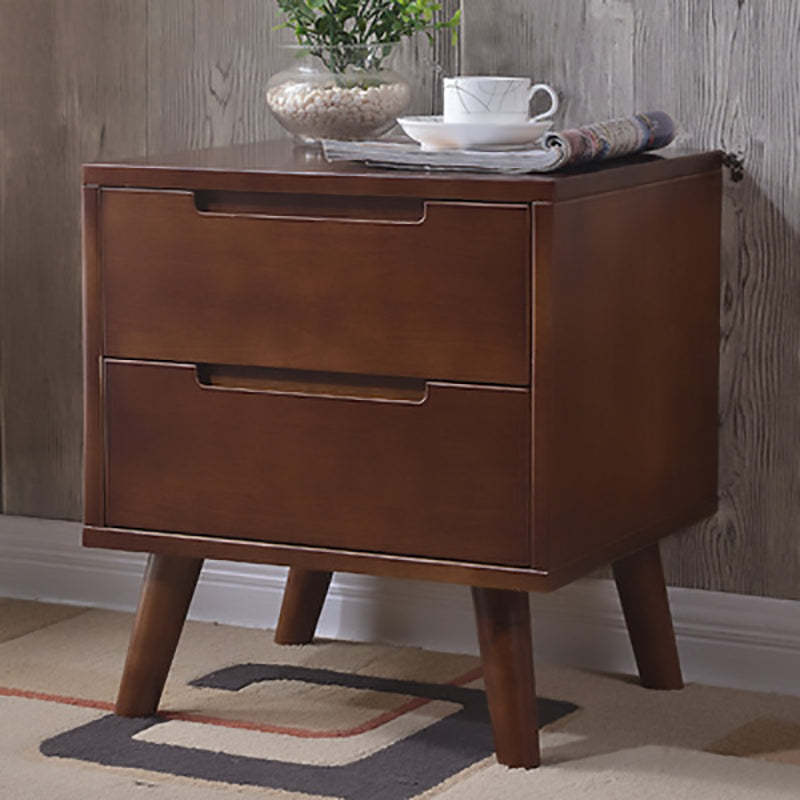 Nordic Wood Nightstand with Drawer