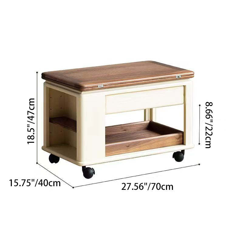 Nordic Rectangular Wood 2-Tier Coffee Table