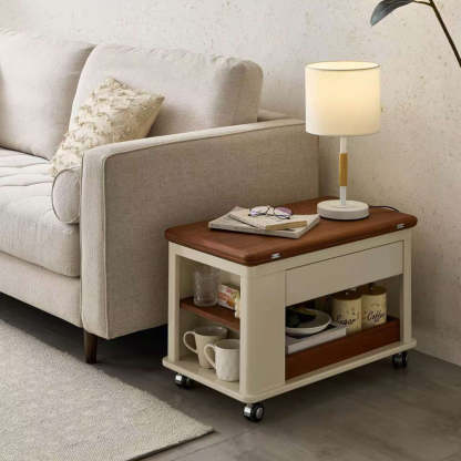 Nordic Rectangular Wood 2-Tier Coffee Table