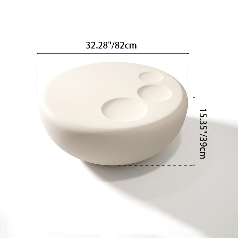 Contemporary Round Wood Plastic Table