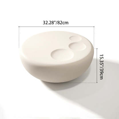 Contemporary Round Wood Plastic Table
