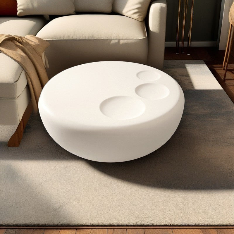 Contemporary Round Wood Plastic Table