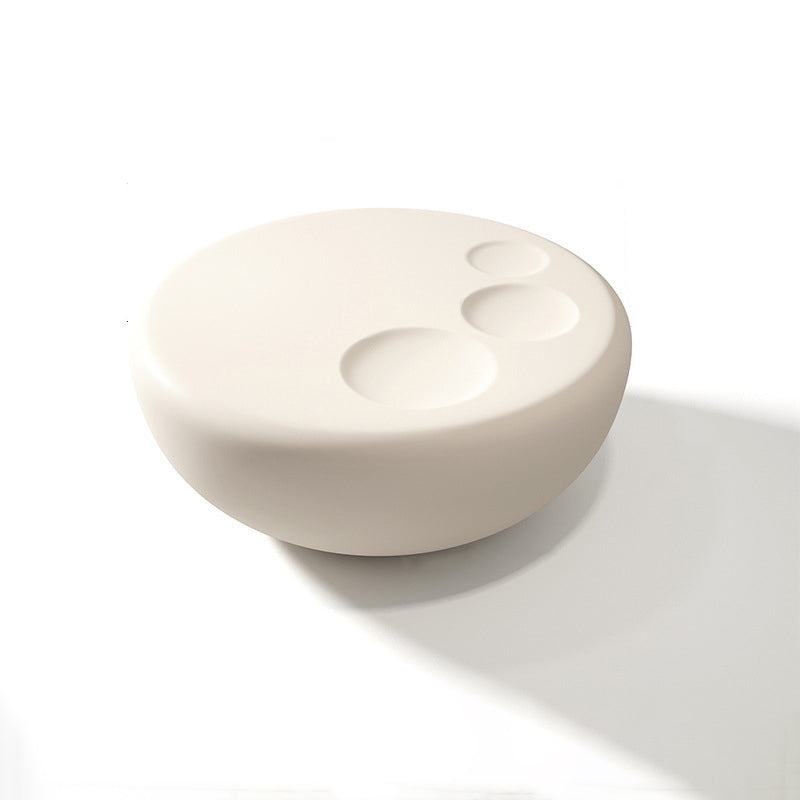 Contemporary Round Wood Plastic Table