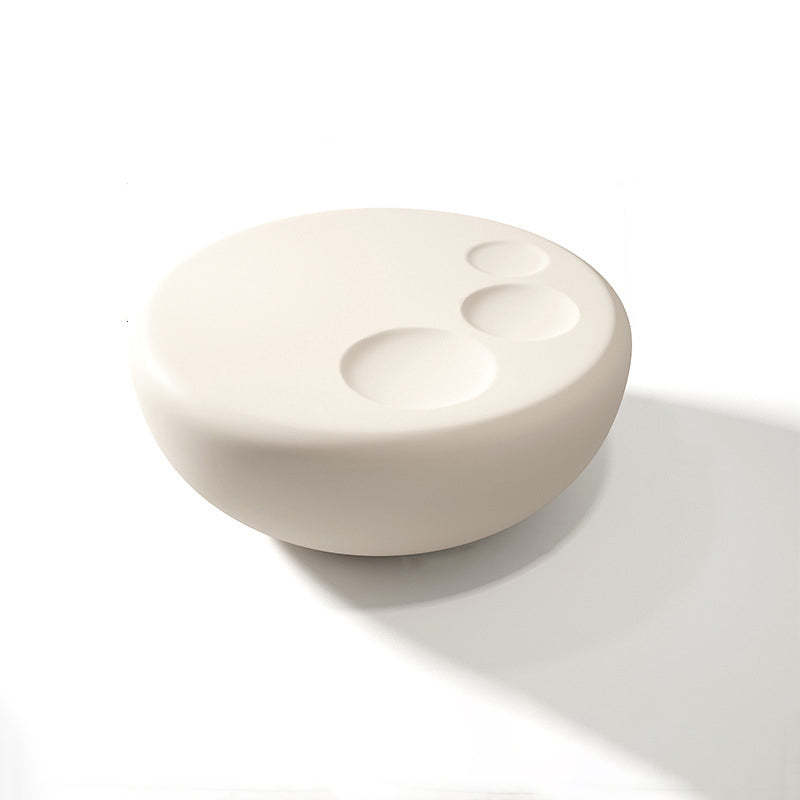 Contemporary Round Wood Plastic Table