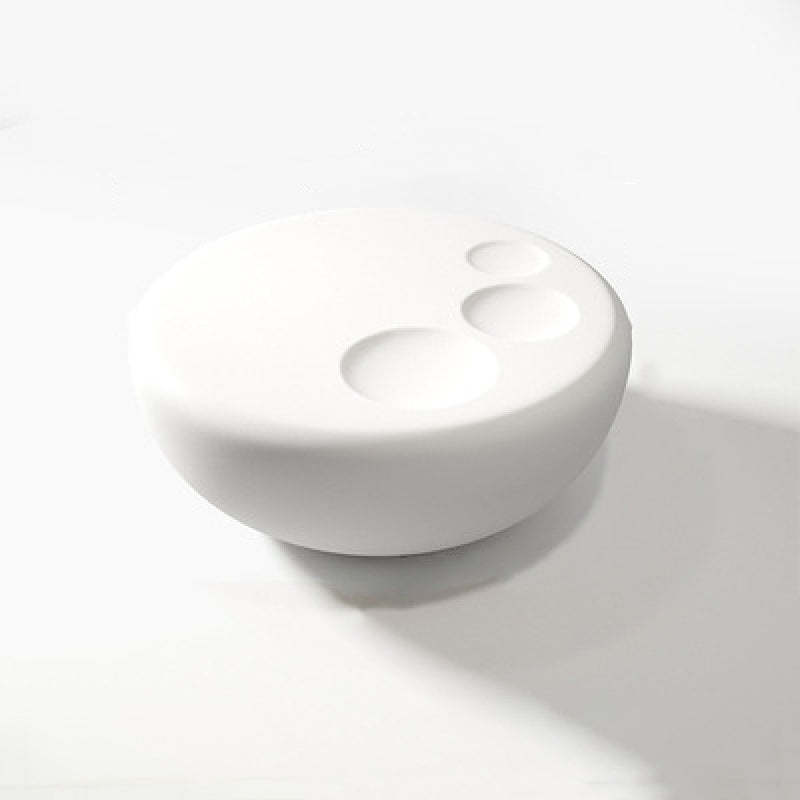 Contemporary Round Wood Plastic Table